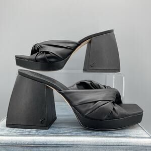NEW Circus NY by Sam Edelman Marianna Chunky Heel Mules Black Size 9.5